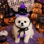 犬 ハロウィン 黒猫 帽子 ♡ 猫 ペット ハロウィン帽子  被り物 かぶりもの 冠 かぼちゃ ニット ハット 記念日 おばけ ゴースト