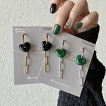 穴あきハートのフープピアス ∴イヤリング チタンピアス ステンレス ゴールド シルバー アレルギー対応 着せ替え