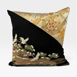 黒留袖×金糸帯｜着物×帯リメイク クッションカバー 45×45cm 