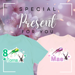 onolilikoi様【お誕生日　お揃い　Tシャツ】ヘラクレスオオカブト　ギラファノコギリクワガタ　半袖　涼しいドライシャツ　ミントグリーン