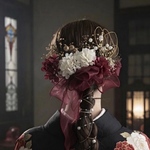 成人式髪かざり結婚式ヘアアクセサリー和装振袖ウエディングドレスドライフラワー金箔水引き付きゴールドワインレッドリボン