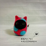 だるま猫ちゃん☆ピンク×水色