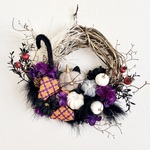 Halloween white wreath