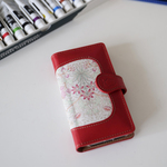 iPhone 16 15 14 13 Pro Max ケース 衝撃吸収 本革 手帳型 スマホケース モリス ヒヤシンスブルー[SK02]