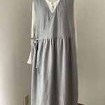リネンのカシュクールワンピース　OP