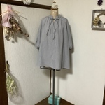 ハーフリネンストライプブラウス💕