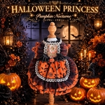💜パンプキンノクターン🎃　ハロウィン　犬服　猫服　ワンピース　