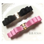 【可愛い】トリプルリボンバレッタ＊グログラン