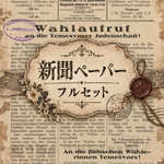 新聞ペーパー　フルセット　デザインペーパー　コンプリートセット　