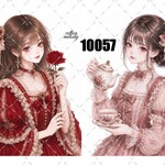 original sticker « no.10057 »     //     人物ステッカー オリジナルステッカー オリジナル人物ステッカー ステッカー cotton melody