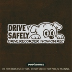 【DRIVE SAFELY -DOG version-WIDE】カッティングステッカー/1枚/アメリカンレトロ/犬/ドラレコ/カーステッカー/2色展開