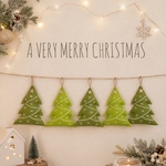 *↟⍋ クリスマスツリー ガーランド⍋*↟ハンドメイド *↟⍋*↟ 5個