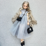 グレー　チュール　キャソール　ワンピース　のみ　ピュアニーモ　ワンピース　リカちゃん　ドール　コート