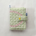 Light green Check × Pink wave ほぼ日オリジナルカバー📖  ̖́- シール帳にも◎