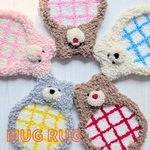 《MUGRUG》パンチニードル コースター マグラグ　1枚　✦くるくるくま