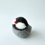 凛とした姿でねむる　文鳥さんのぬいぐるみ(ノーマル文鳥)