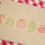 【送料無料】クリスマスはんこ５点セット 