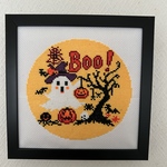 Halloween🎃👻クロスステッチ刺繍額