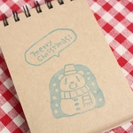 くま雪だるま「merry christmas」はんこ 