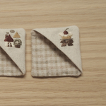 【童話しおり/まっかな木の実 3ページめ】動物刺繍入りブックマーク　単品