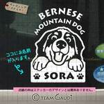 バーニーズマウンテンドッグ  No.1　名前入 犬 うちの子　ステッカー セミオーダー　ドッグインカー　防水シール カーステッカー DOGINCAR
