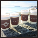 hachi8Handmade ☆ レザーコーヒースリーブ Sサイズ