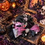 ハロウィン～ミステリアス･マスカレードチョーカー～ ペット用アクセサリー ペット用チョーカー ハロウィンアクセサリー 撮影会 犬 猫 仮面舞踏会 仮面 悪魔 魔女 死神 黒薔薇 デビル