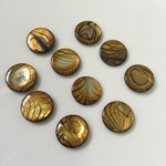 シェルビーズ  ブラウン 10個