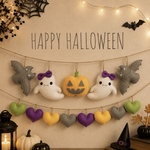  ＊*送料無料*＊ ハロウィン＆ハート ＊* ガーランド ☆ フェルト   