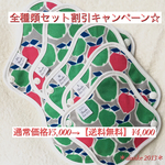 【送料無料】オーガニック布ナプキン  全種類set ¥1,000 OFFキャンペーン