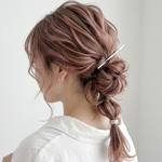 A【2点セット】ゴールド　スリムバレッタ　ポニーフック　ヘアカフ