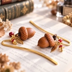 北海道どんぐりのブックマーカー Acorn  きのこ　しおり  クリスマスギフト