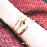simple gold BAR×べっ甲 ３連バングル