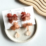 【🧱🍊ｸﾞﾗﾃﾞｰｼｮﾝｶﾗｰ 】推し色の揺れる花びらピアス💐
