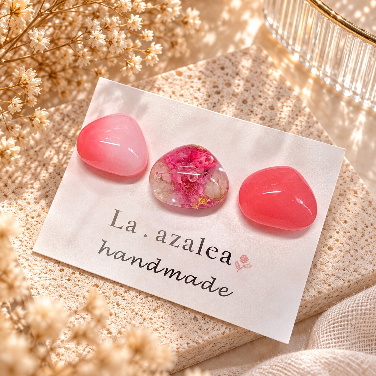 ピンクのドライフラワー♡レジンヘアピン - la azalea GALLERY | minne