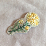 菜の花＊刺繍ヘアクリップ