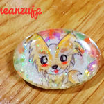 手描きチワワU｡･ｪ･｡Uレジンブローチ【送料無料】