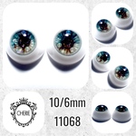 11068 ✤ 10/6mm ドール用アイチップ 彫刻TYPE
