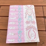 Ａ5ハードカバー用22.4㎝ブックカバー★Joli Fleurジョリーフルール☆Festoon★ピンクベージュ