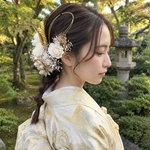 髪飾り 卒業式 エマイユ 卒業式髪飾り 結婚式髪飾り 成人式髪飾り 前撮り髪飾り 着物 和装 水引 水引き 袴 ドレス 水引髪飾り 水引き髪飾り 紐 紐髪飾り タッセル紐 タッセル紐髪飾り 金箔