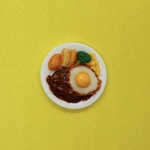 ミニチュアフード「目玉焼きハンバーグ」