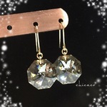 SWAROVSKIオクタゴンのピアス／イヤリング ゴールデンシャドゥ