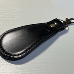#13 BeBeプレミアム　コードバン製 シューホーン(靴べら) 黒 金具付