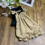 犬服 コーデュロイのキャミバルーンワンピース