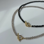 【EIMI.】necklace◻︎ブラックオニキス,グレーオニキス