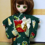 簡易着物＜クリスマス2016（緑）＞
