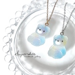 sugar candy bear 《 soap bubbles 》 ✵ シャボン玉カラーのクマさん ネックレス   ⛓️ ステンレス製チェーン45cm・カラー選べます