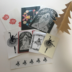 お楽しみパック☆バレエ切り絵カード・クリスマスカードなど