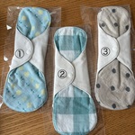 布ナプキンホルダー  サニーホワイト＋②大きめチェックの４枚セット