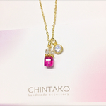 perfume✳︎キュービックジルコニア ネックレス pink
